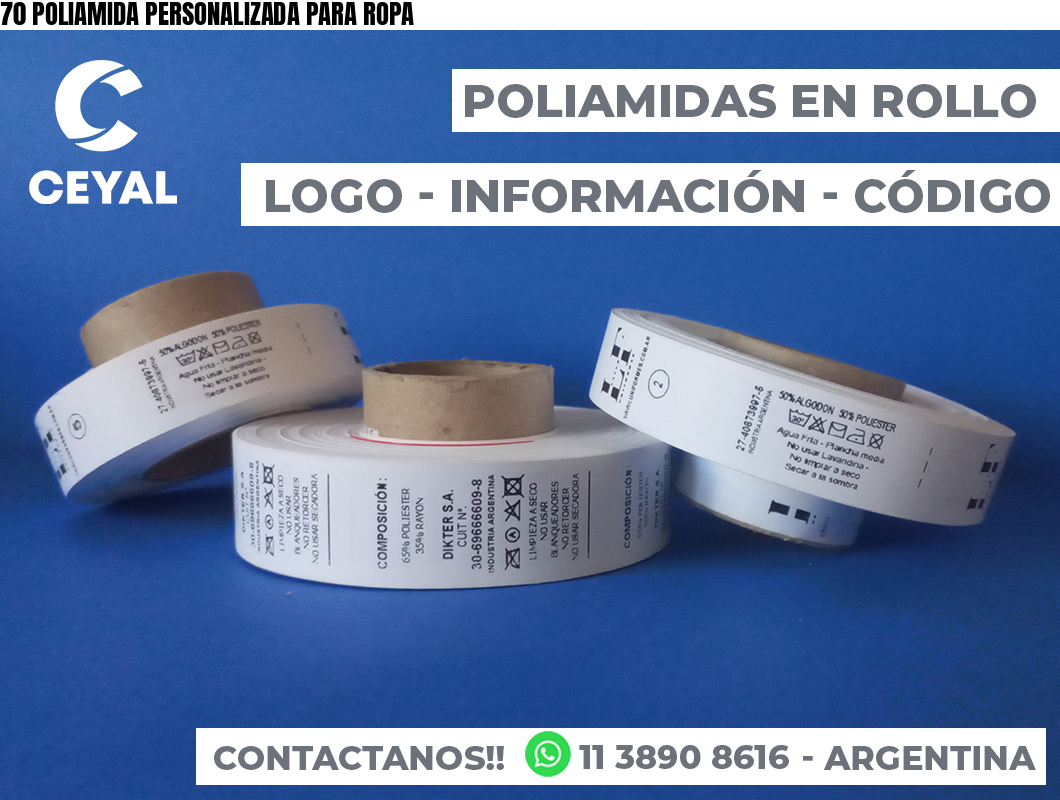 70 POLIAMIDA PERSONALIZADA PARA ROPA