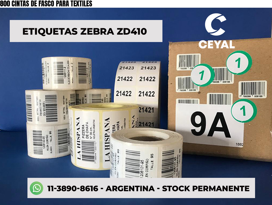 800 CINTAS DE FASCO PARA TEXTILES