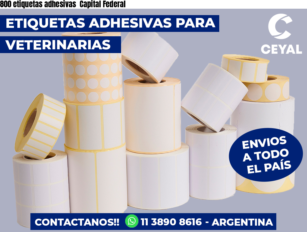 800 etiquetas adhesivas Capital Federal