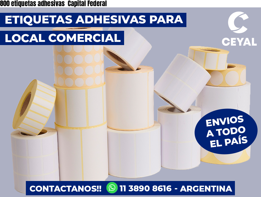 800 etiquetas adhesivas Capital Federal