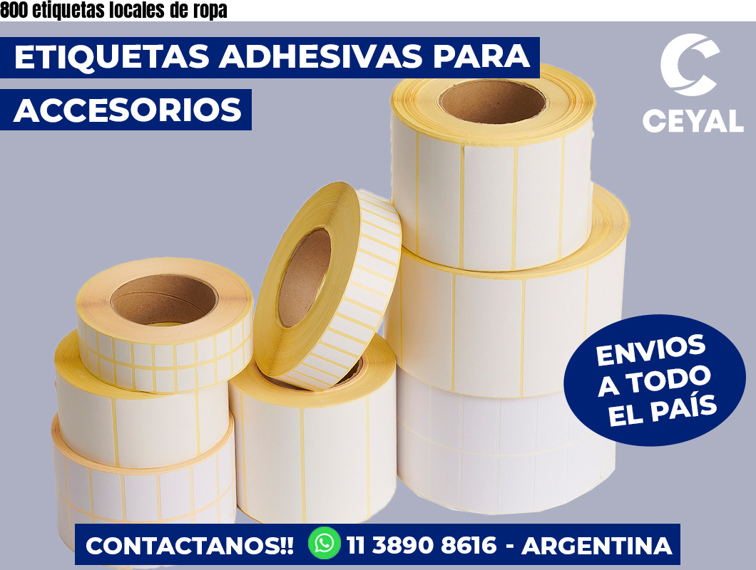 800 etiquetas locales de ropa