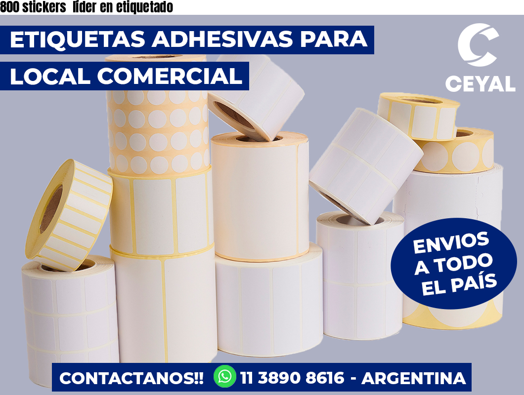 800 stickers líder en etiquetado