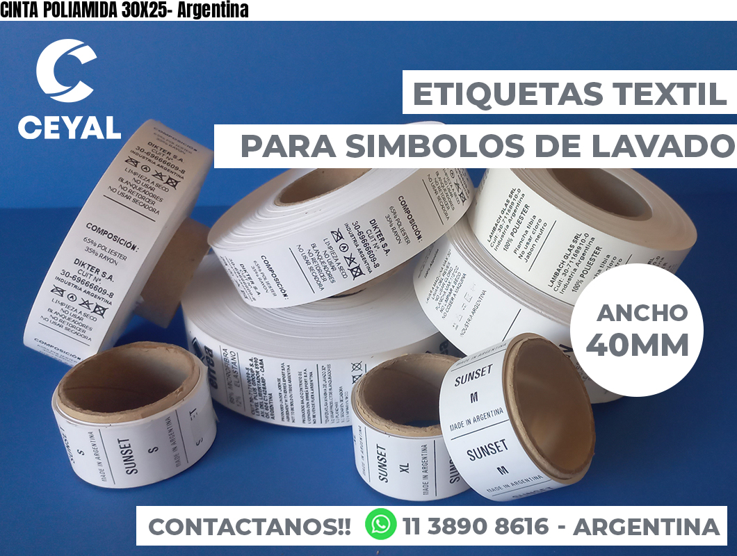 CINTA POLIAMIDA 30X25- Argentina
