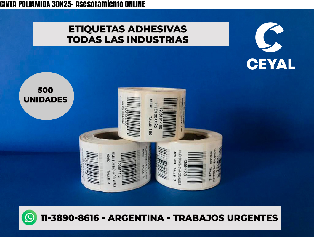 CINTA POLIAMIDA 30X25- Asesoramiento ONLINE