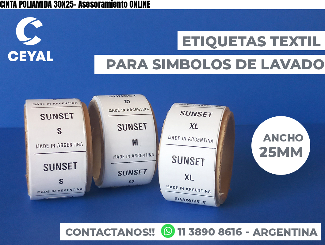 CINTA POLIAMIDA 30X25- Asesoramiento ONLINE