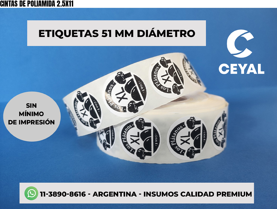 CINTAS DE POLIAMIDA 2.5X11