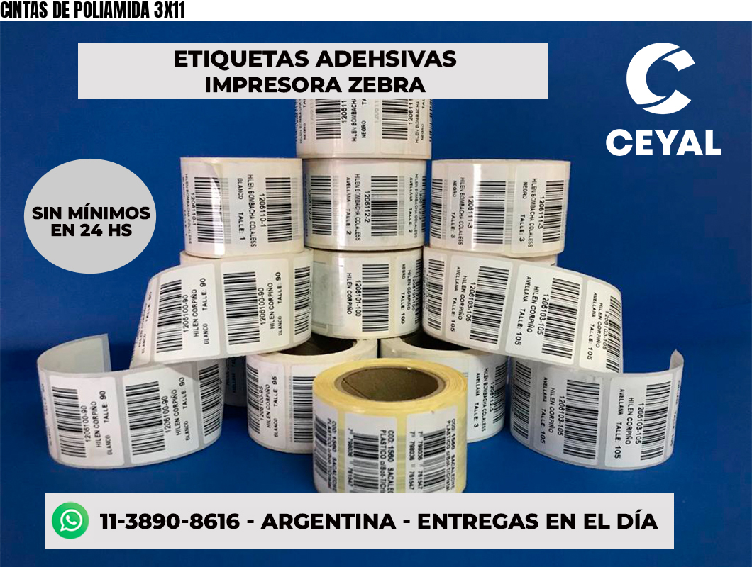 CINTAS DE POLIAMIDA 3X11