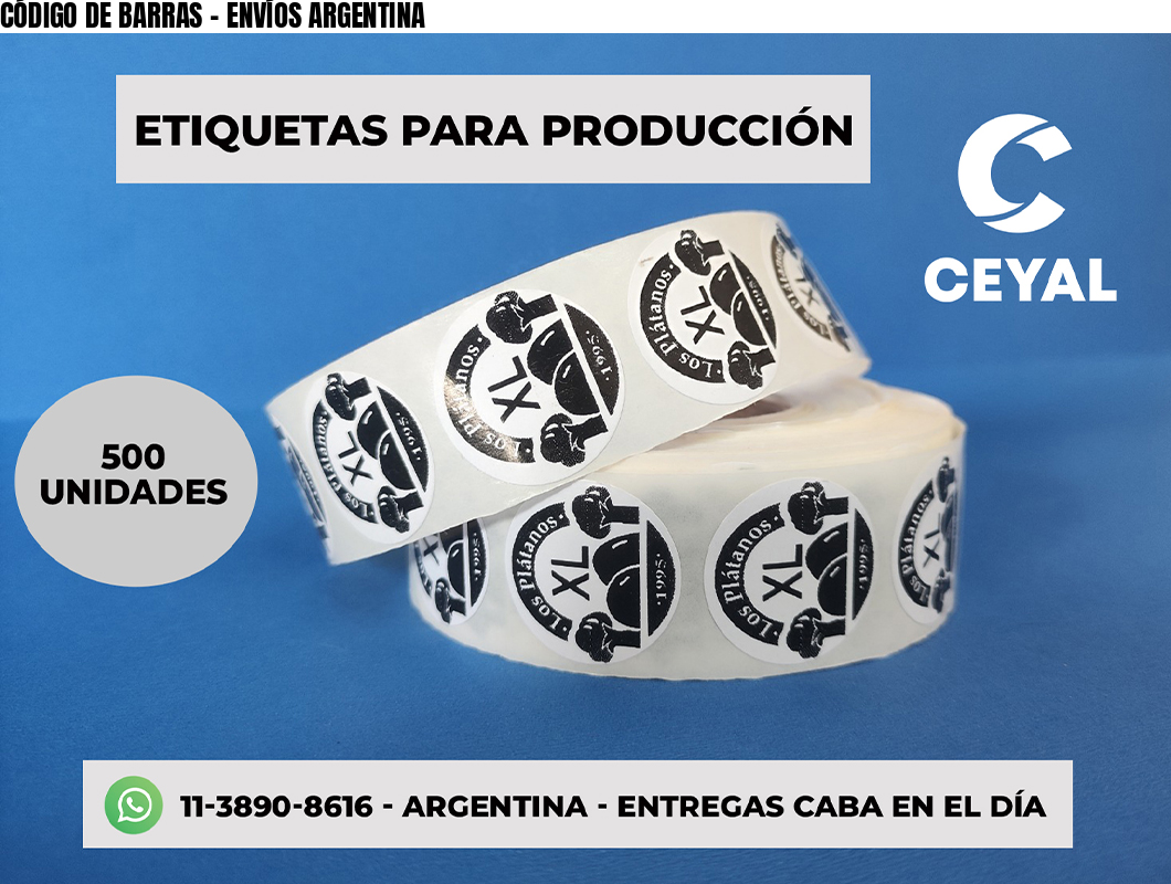 CÓDIGO DE BARRAS - ENVÍOS ARGENTINA