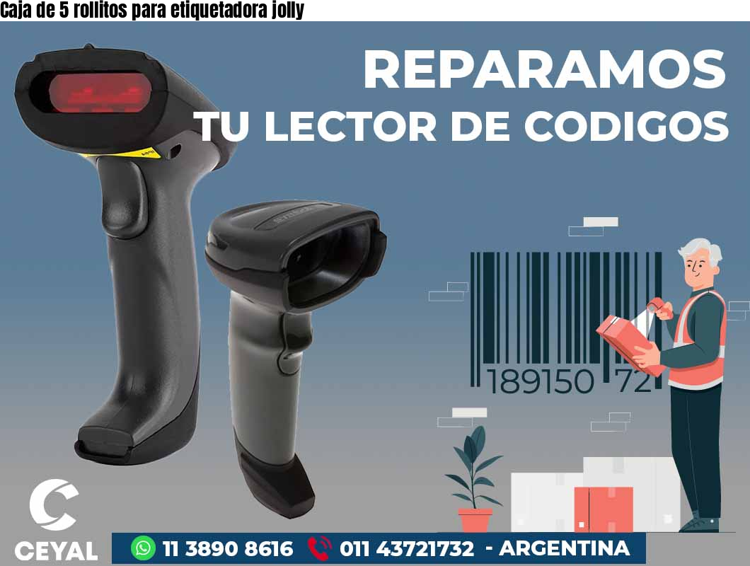 Caja de 5 rollitos para etiquetadora jolly