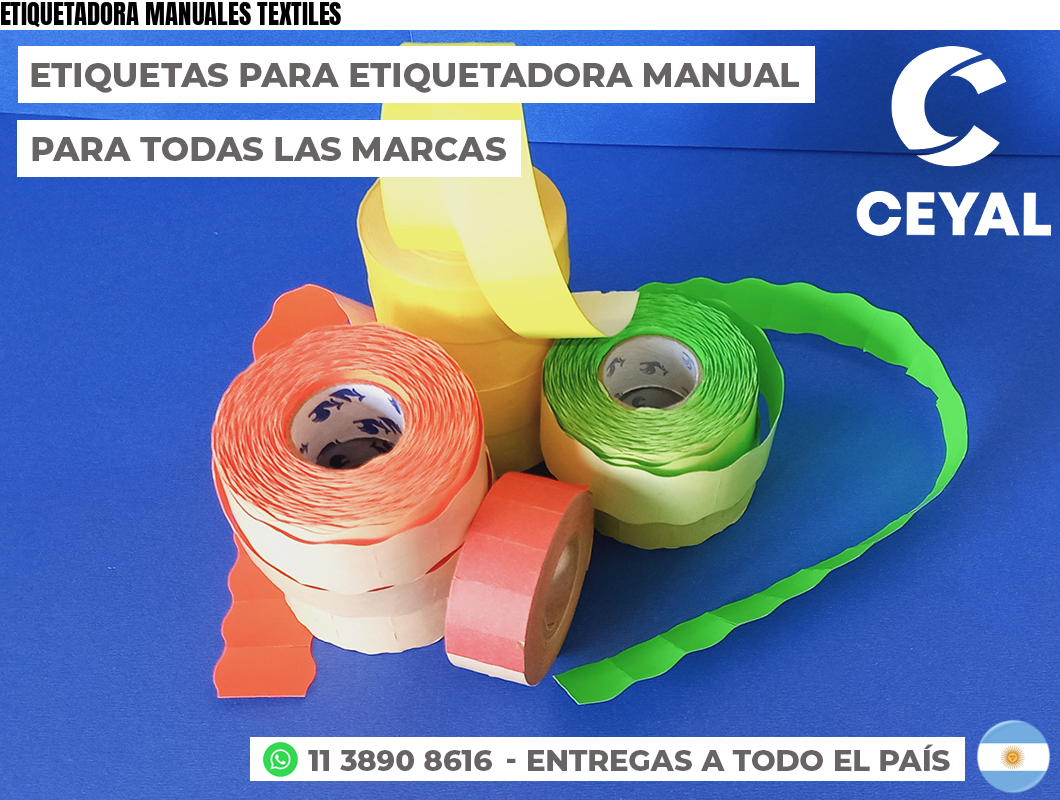 ETIQUETADORA MANUALES TEXTILES