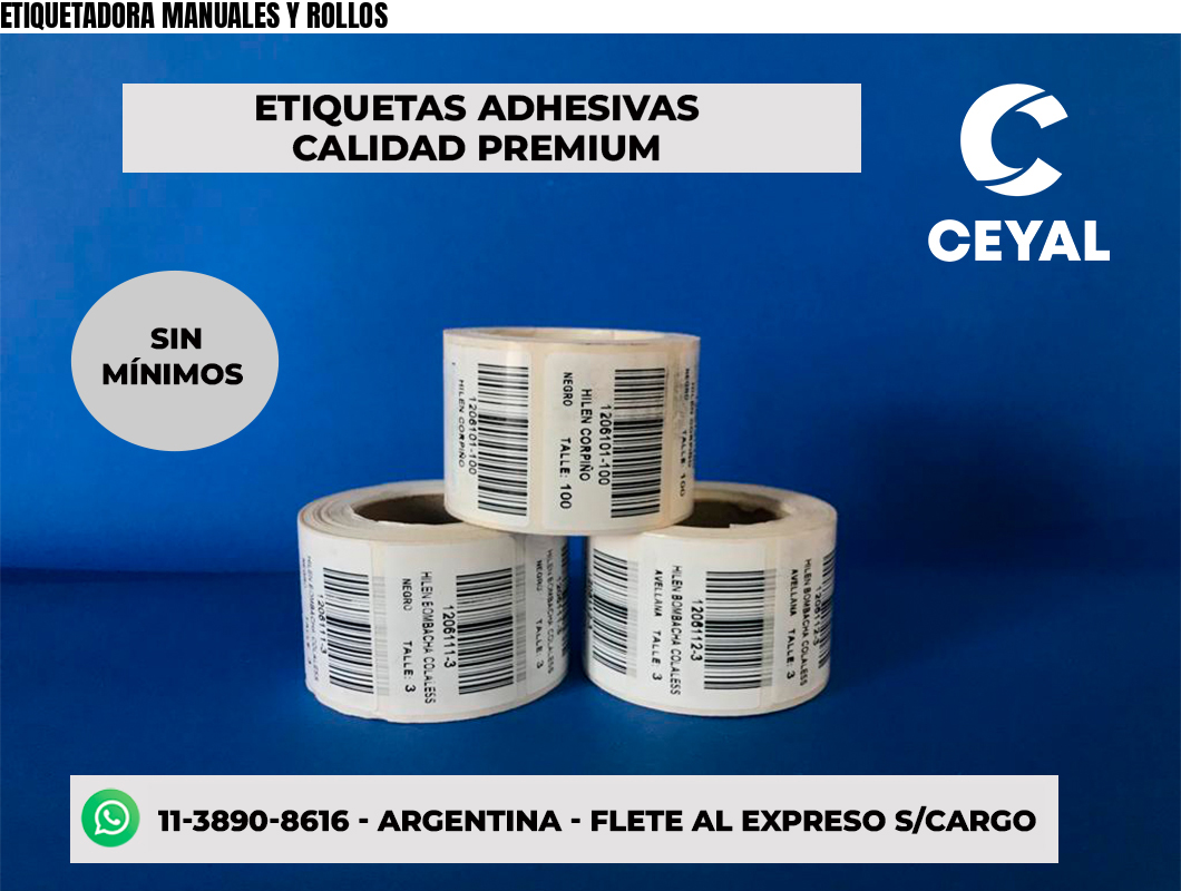 ETIQUETADORA MANUALES Y ROLLOS