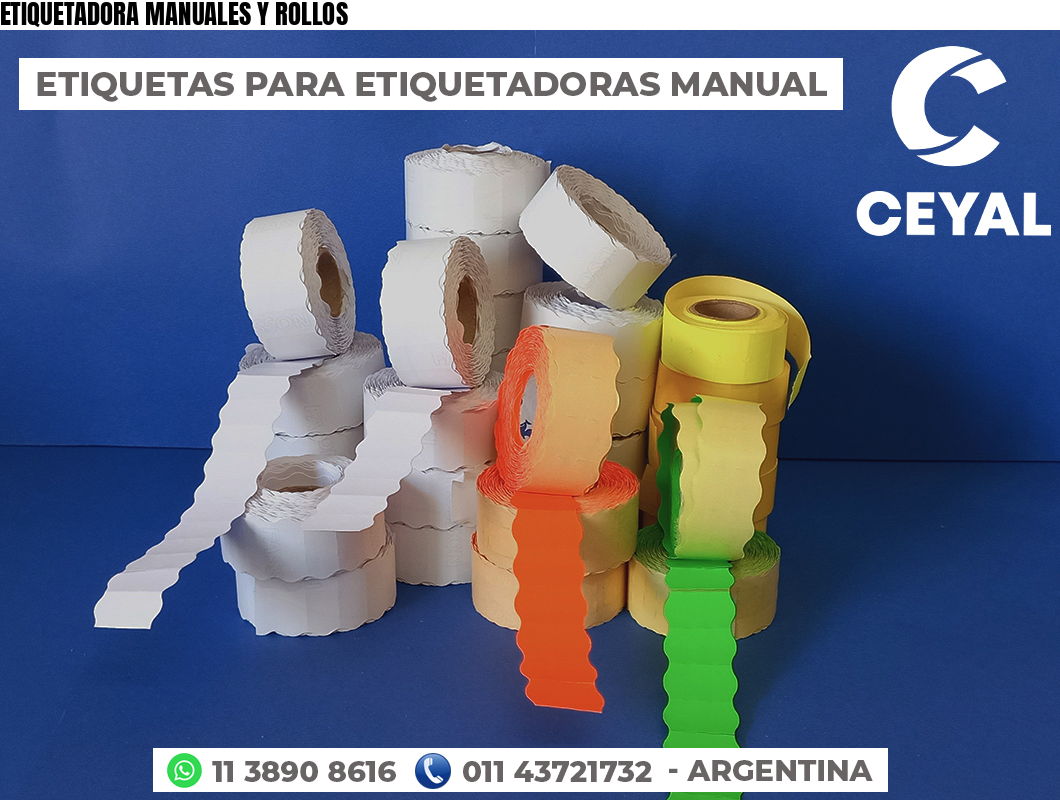 ETIQUETADORA MANUALES Y ROLLOS