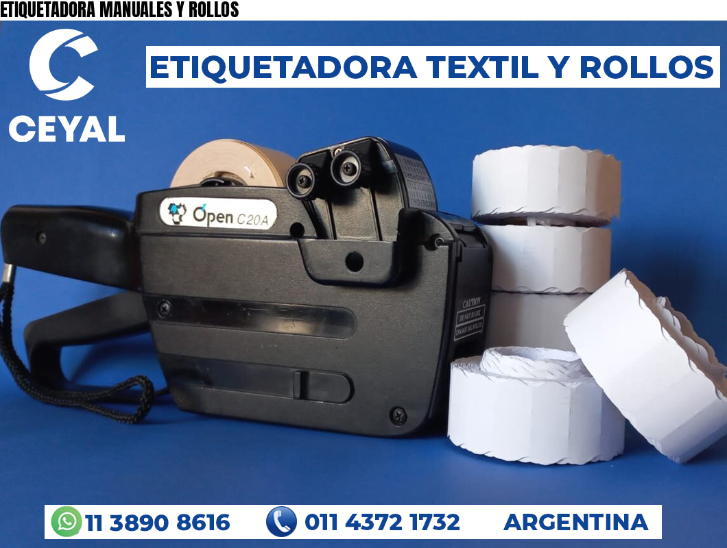 ETIQUETADORA MANUALES Y ROLLOS