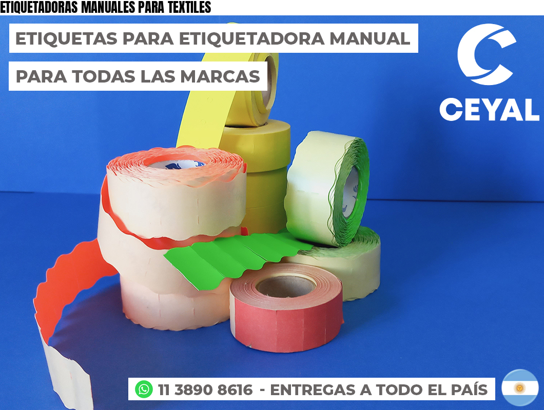 ETIQUETADORAS MANUALES PARA TEXTILES