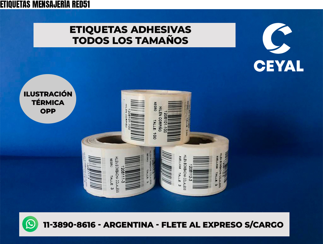 ETIQUETAS MENSAJERÍA RED51