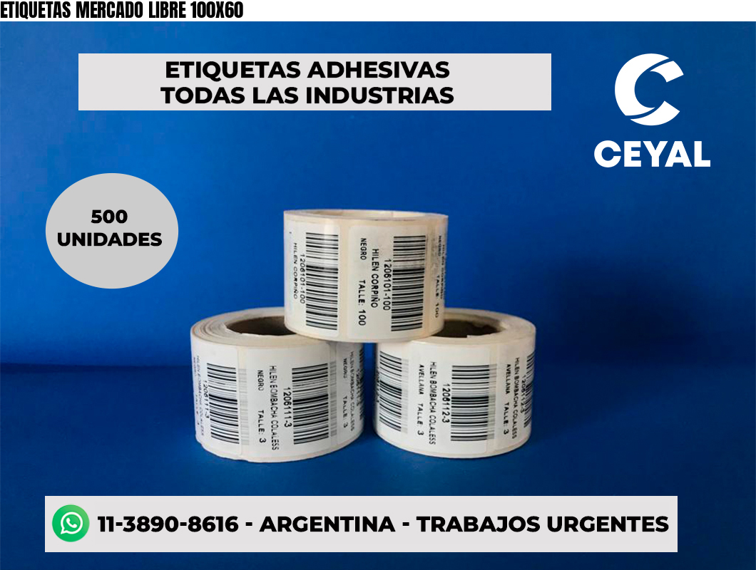 ETIQUETAS MERCADO LIBRE 100X60