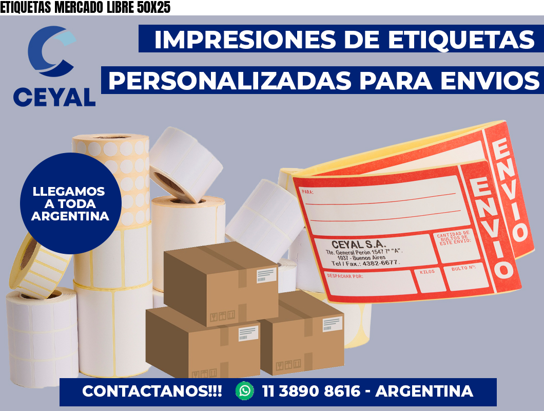 ETIQUETAS MERCADO LIBRE 50X25