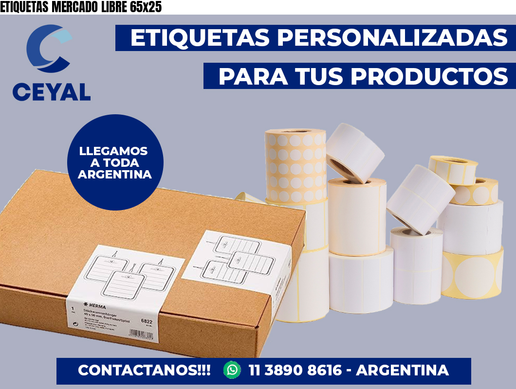 ETIQUETAS MERCADO LIBRE 65×25