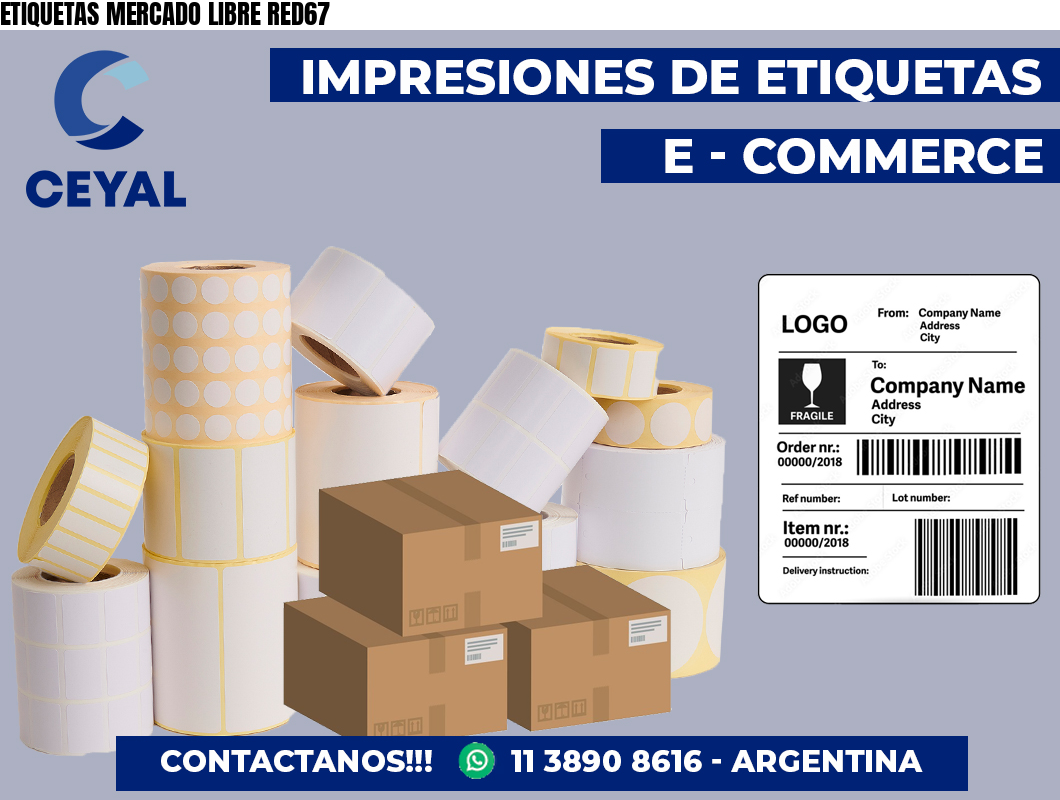 ETIQUETAS MERCADO LIBRE RED67