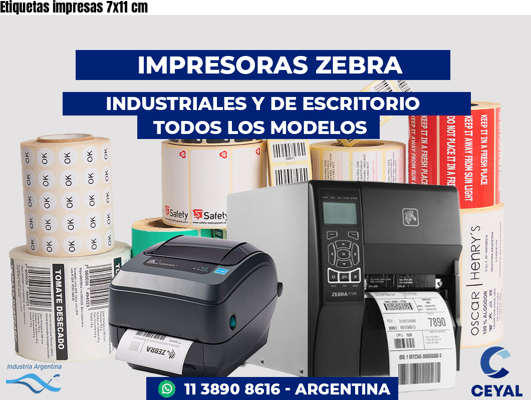 Etiquetas impresas 7x11 cm