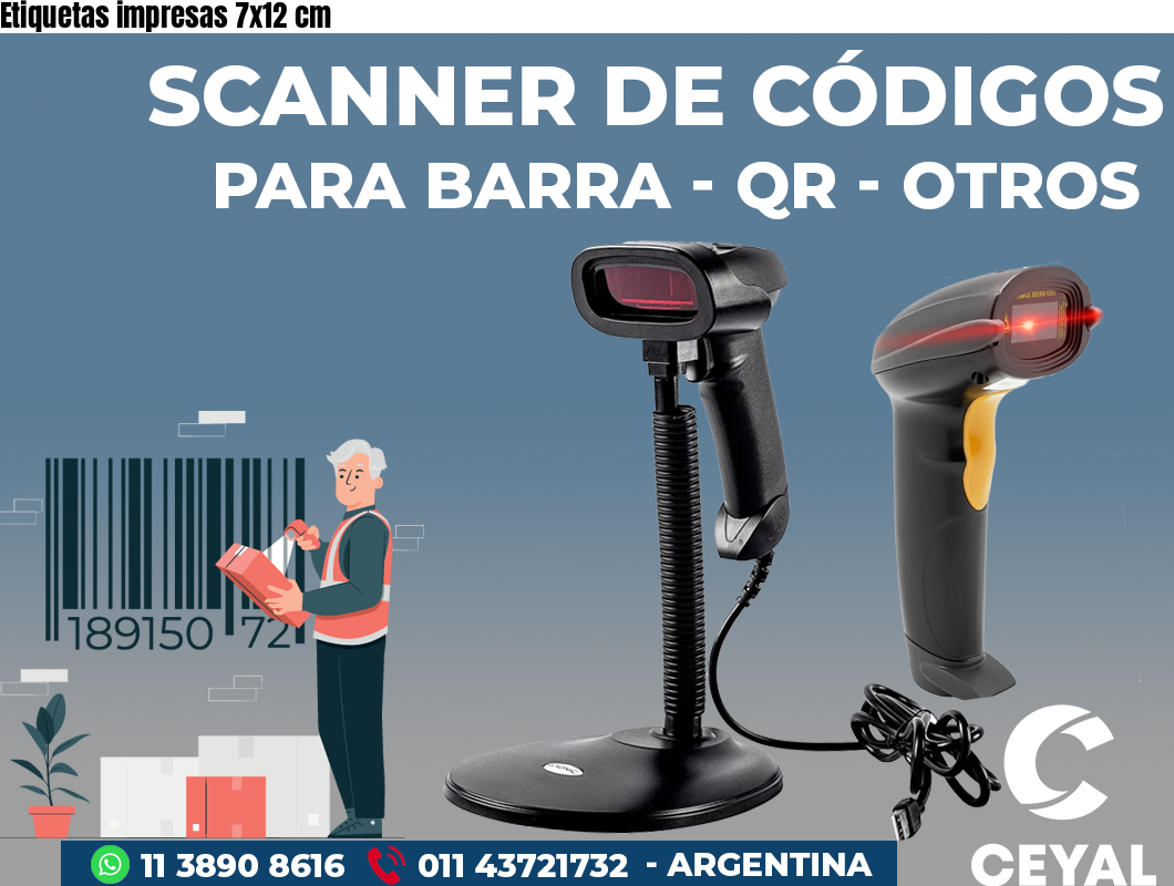 Etiquetas impresas 7x12 cm