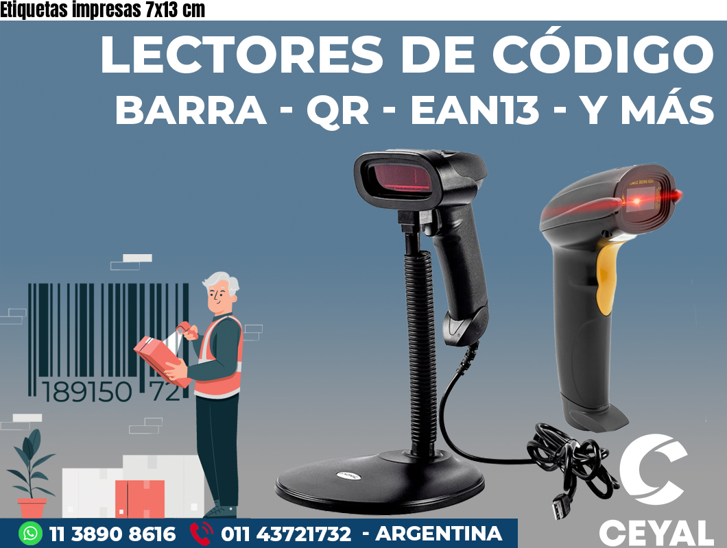 Etiquetas impresas 7x13 cm