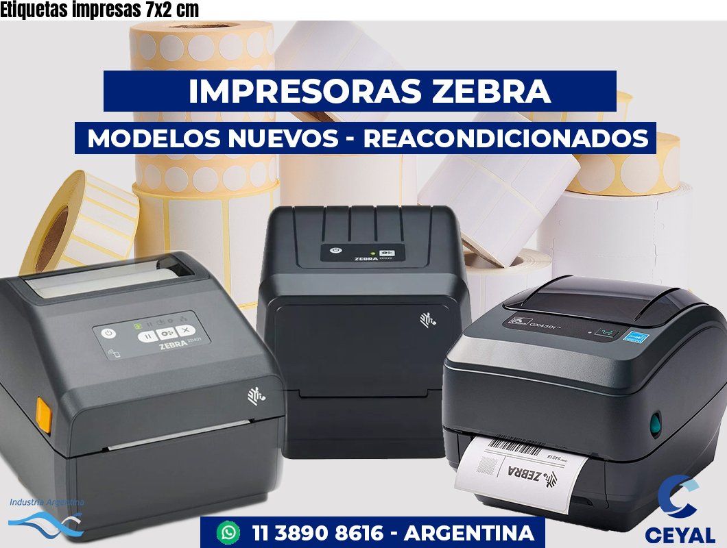 Etiquetas impresas 7x2 cm