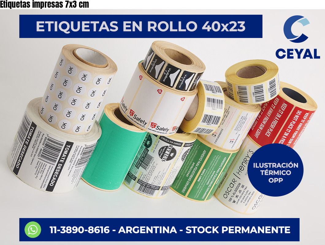 Etiquetas impresas 7×3 cm