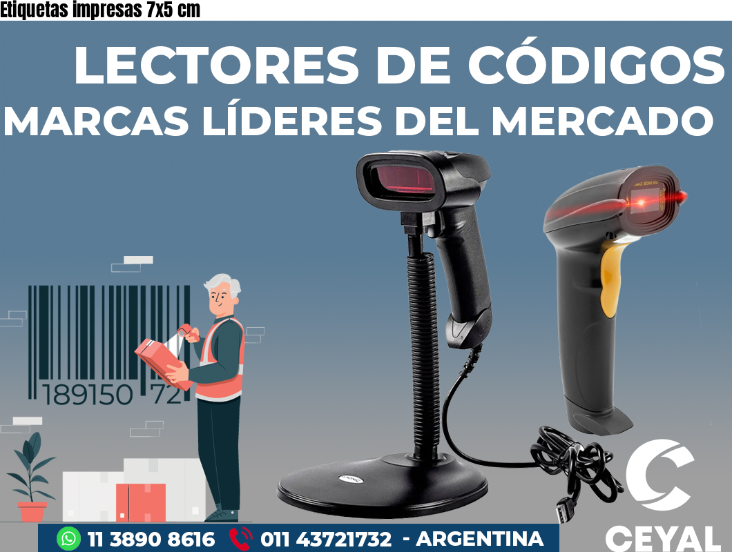 Etiquetas impresas 7x5 cm
