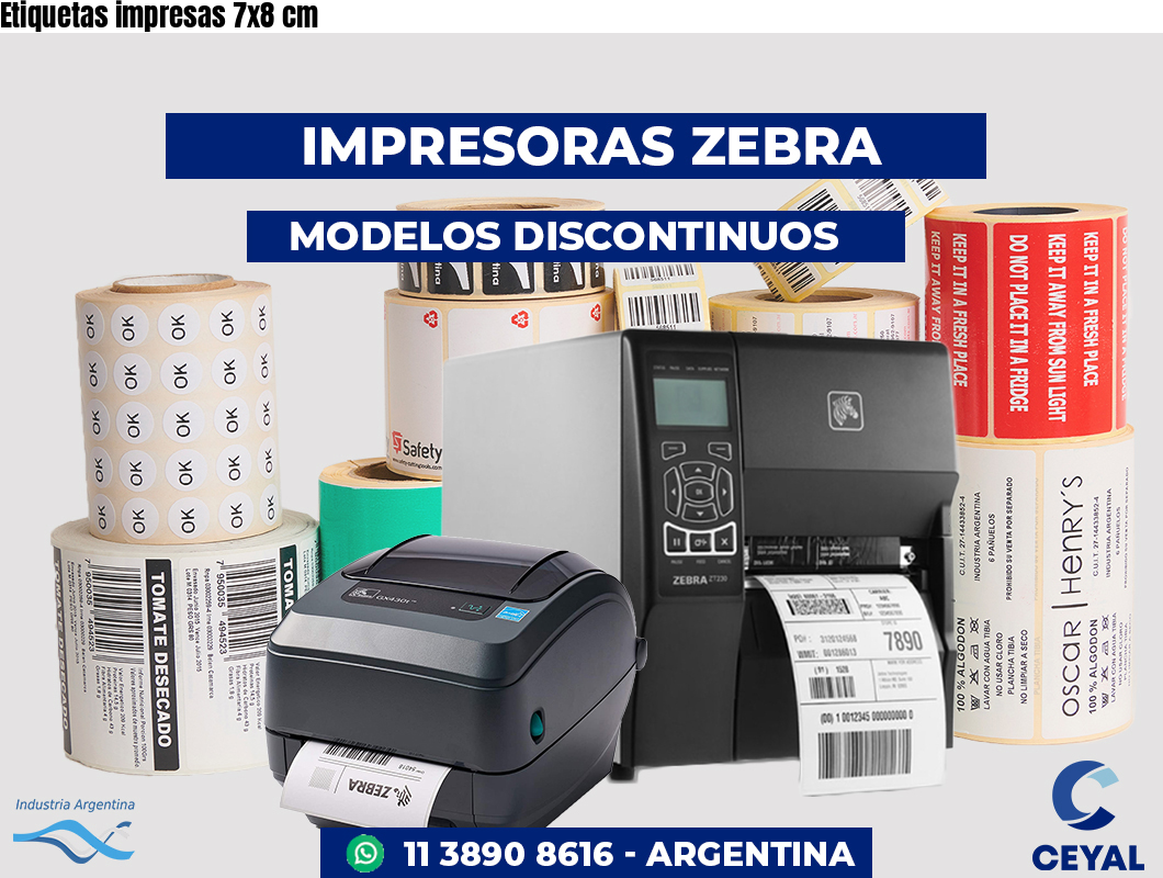Etiquetas impresas 7x8 cm