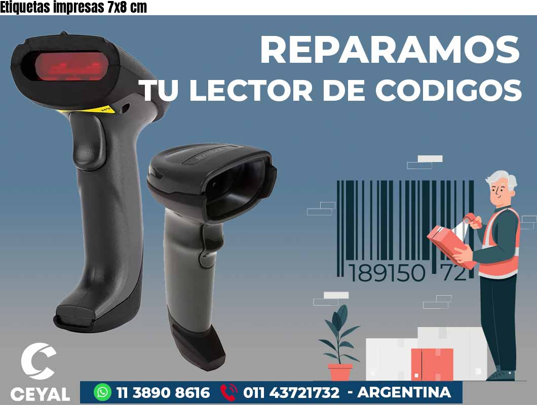 Etiquetas impresas 7x8 cm