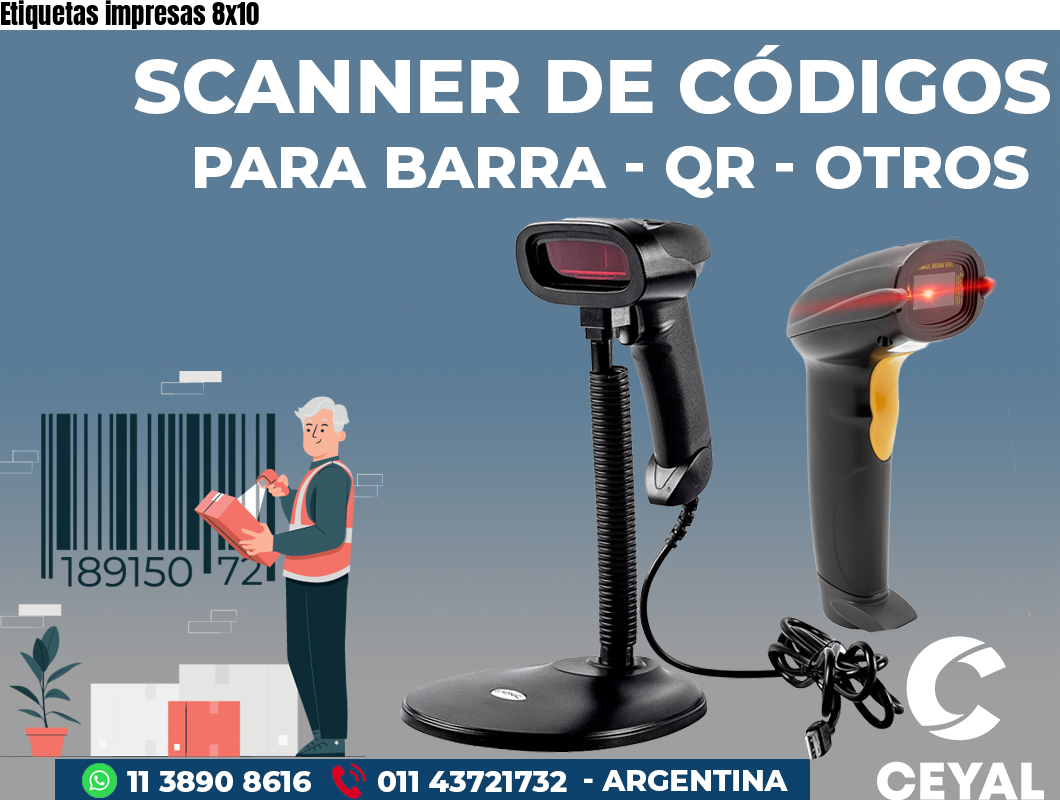 Etiquetas impresas 8x10
