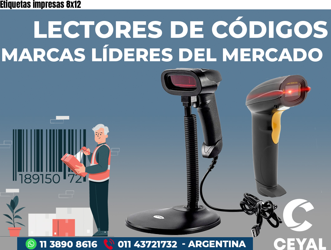 Etiquetas impresas 8x12