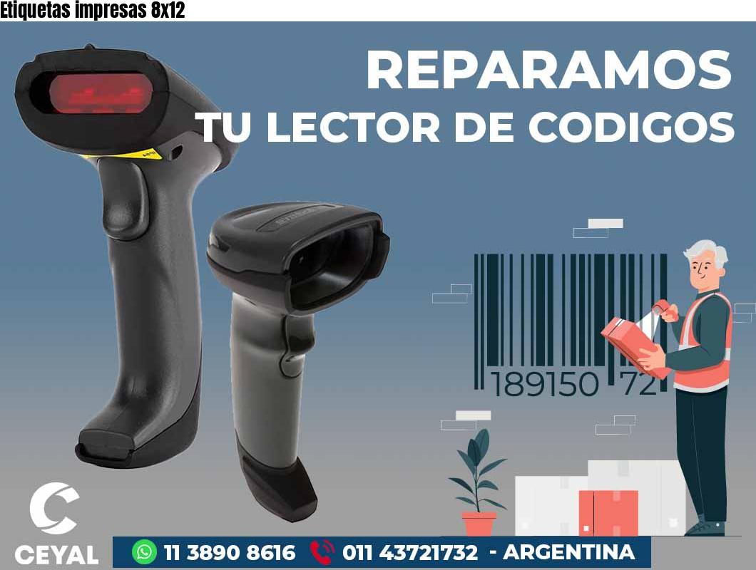 Etiquetas impresas 8x12
