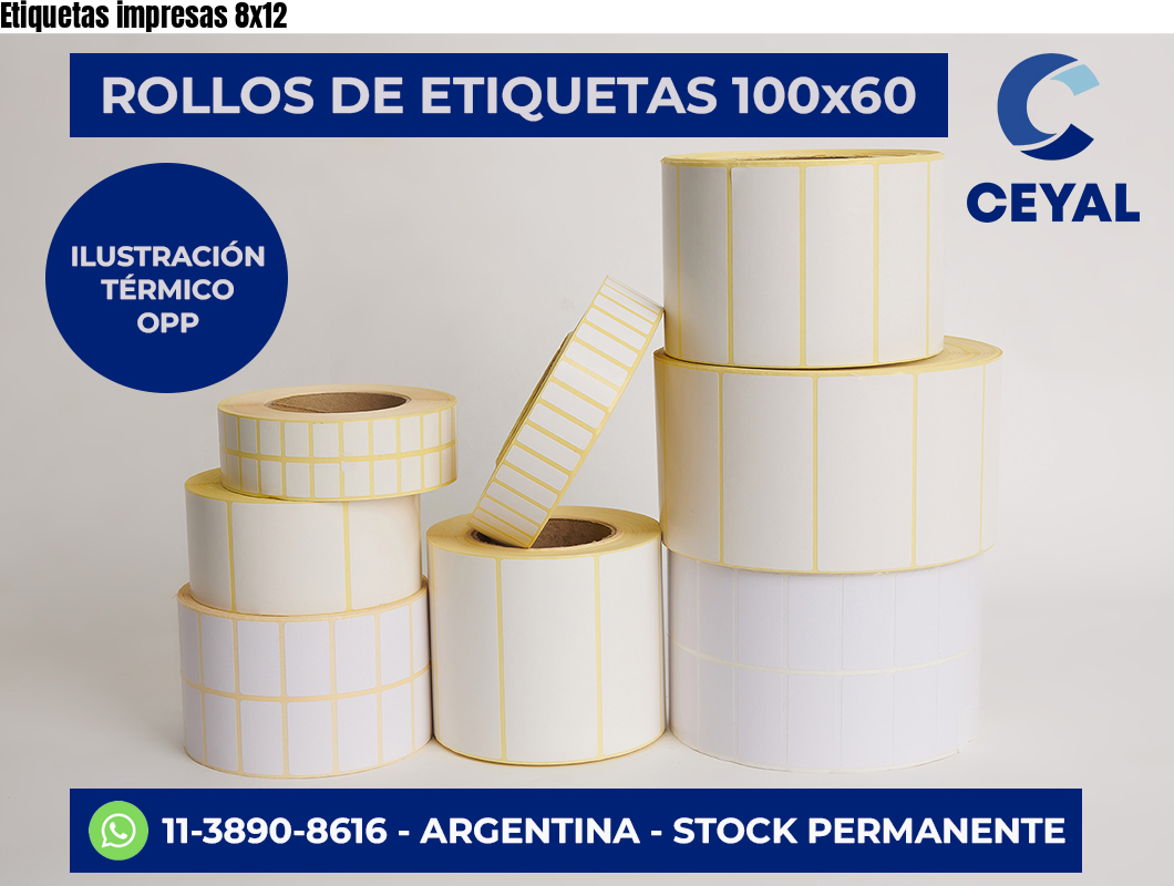 Etiquetas impresas 8×12