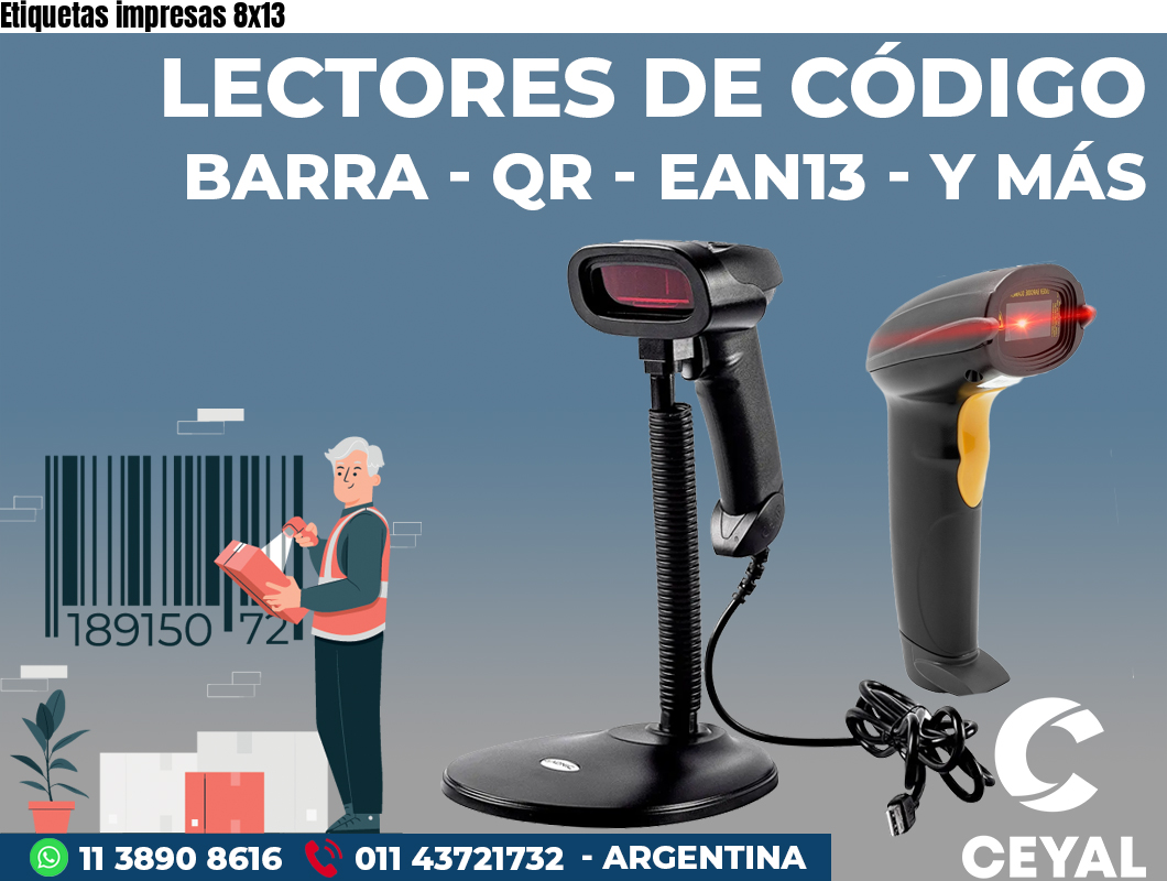 Etiquetas impresas 8x13