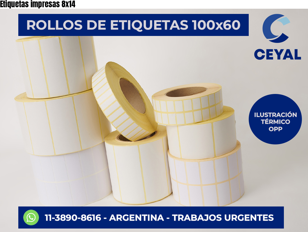 Etiquetas impresas 8×14