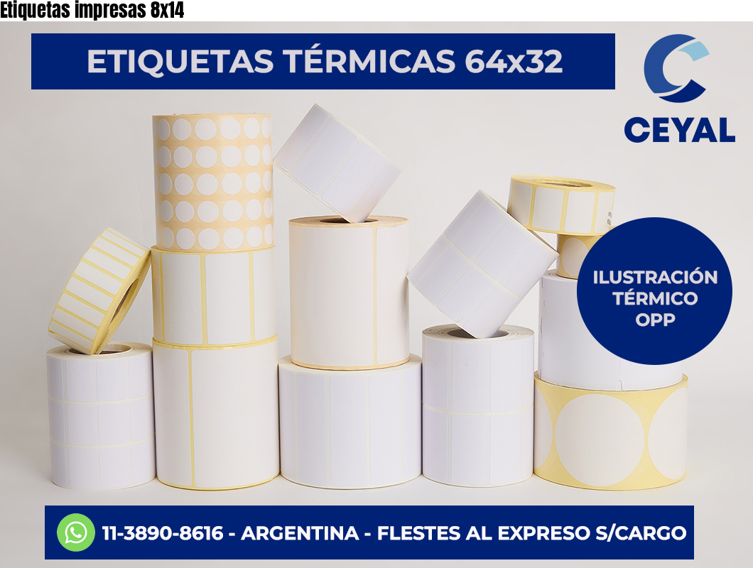 Etiquetas impresas 8×14