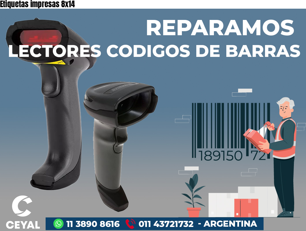 Etiquetas impresas 8x14