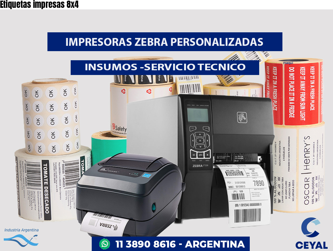 Etiquetas impresas 8x4