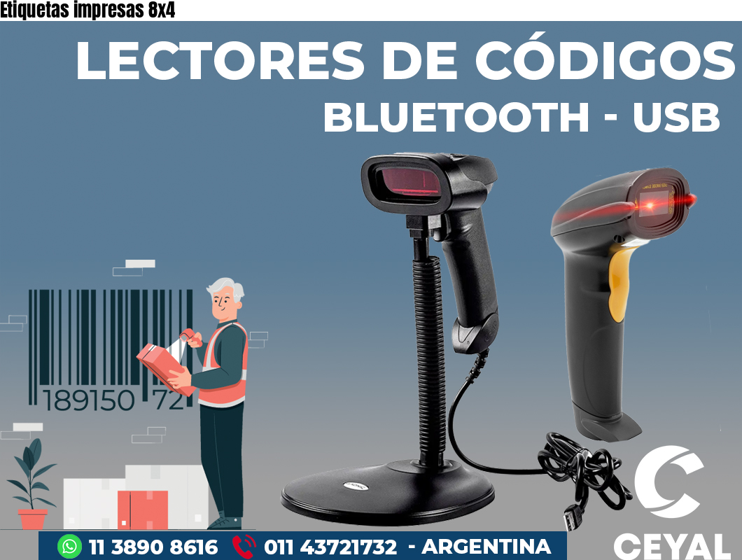 Etiquetas impresas 8x4