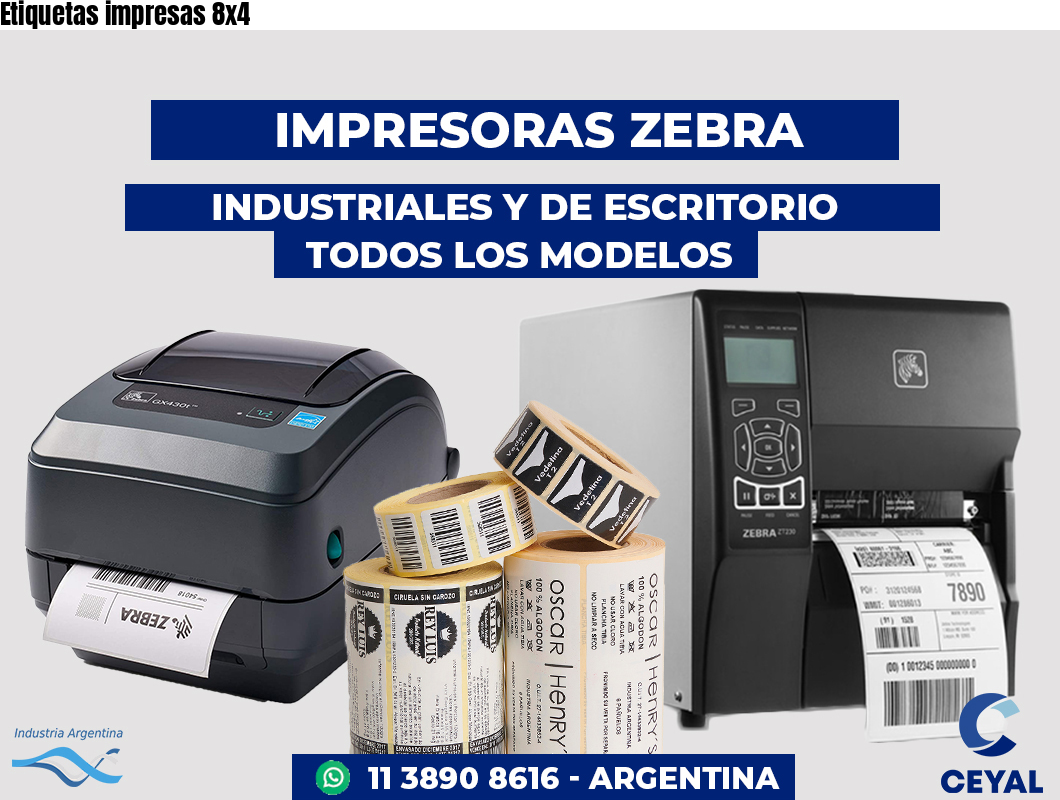 Etiquetas impresas 8x4