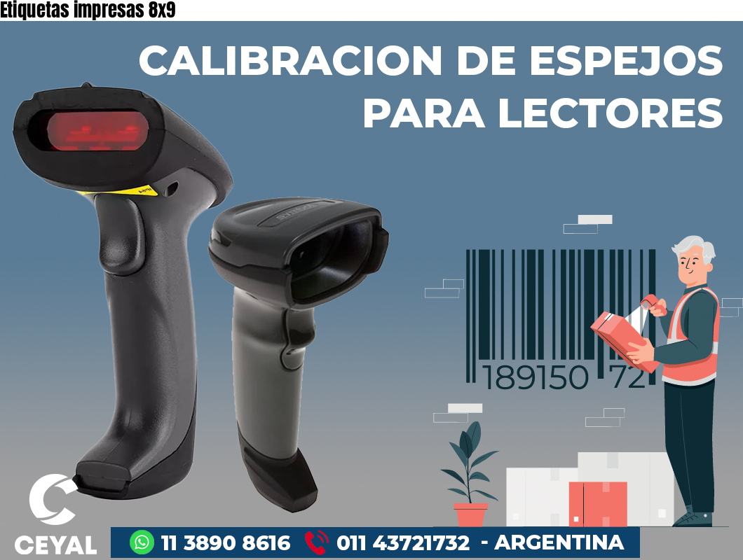 Etiquetas impresas 8x9