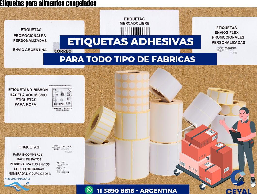 Etiquetas para alimentos congelados