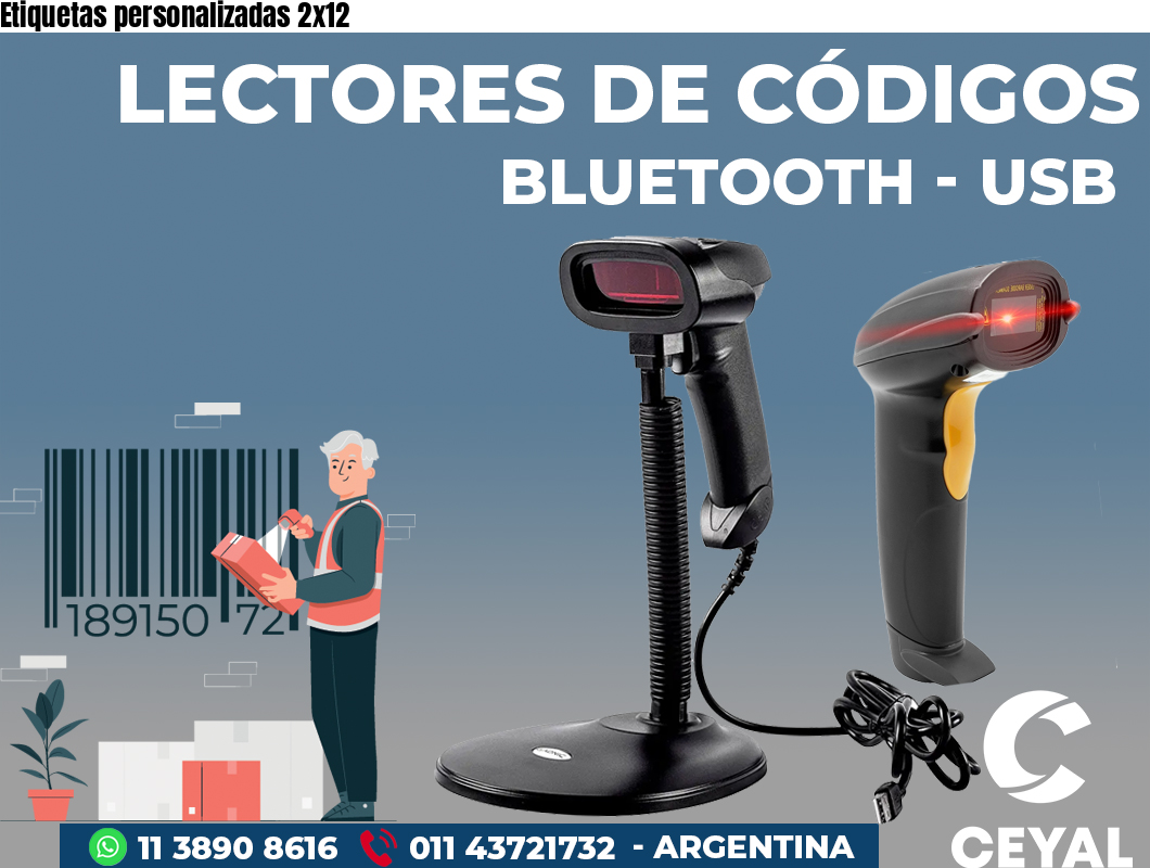 Etiquetas personalizadas 2x12
