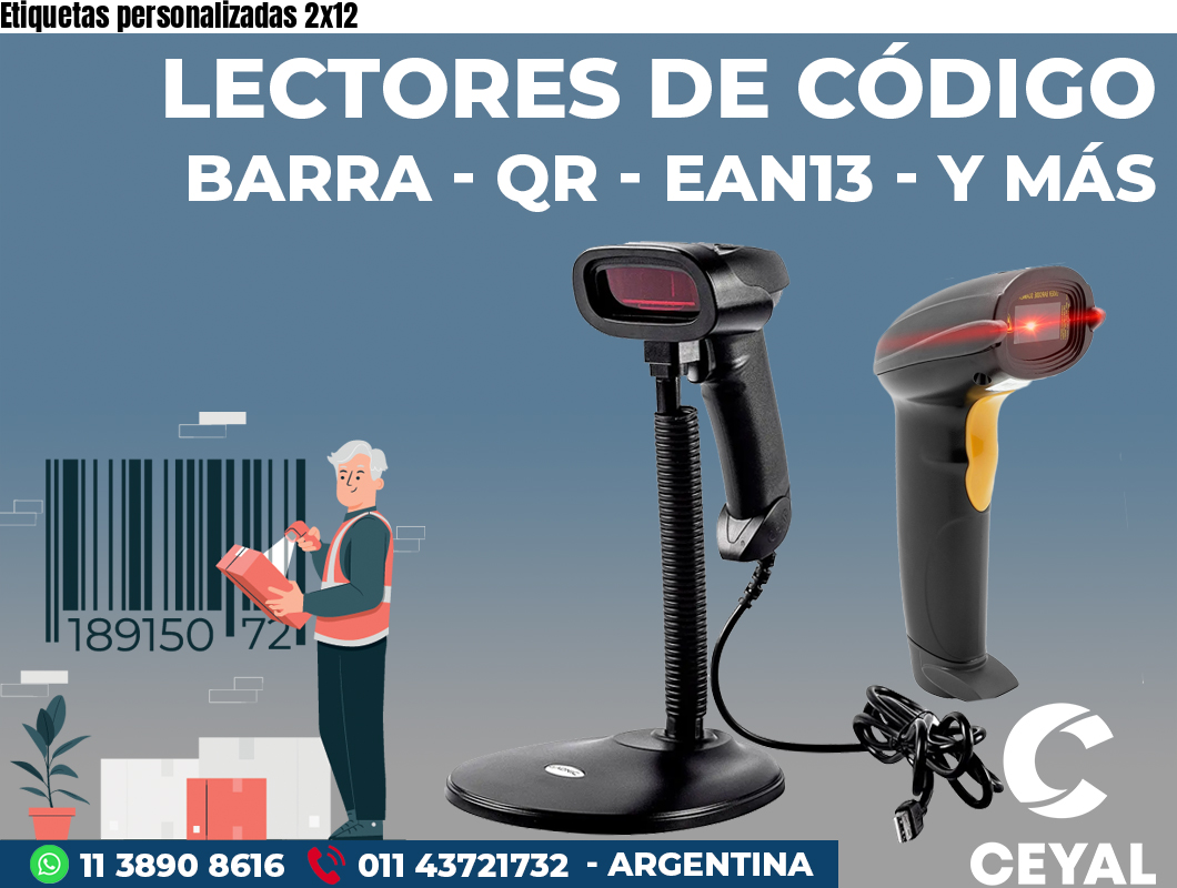Etiquetas personalizadas 2x12