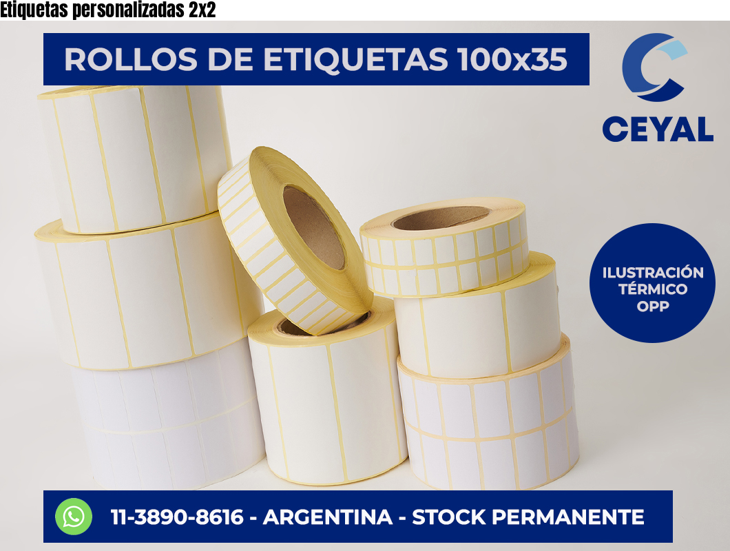 Etiquetas personalizadas 2×2