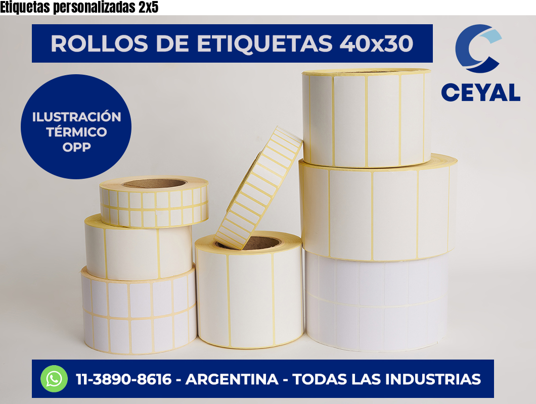 Etiquetas personalizadas 2×5