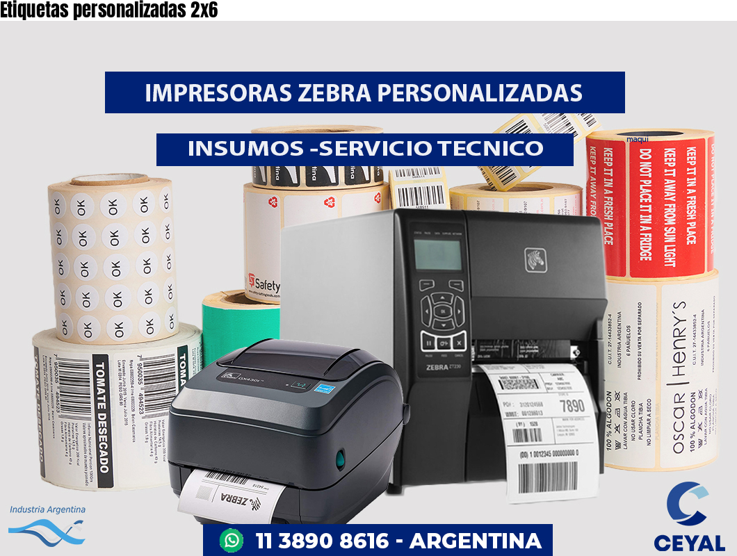 Etiquetas personalizadas 2x6