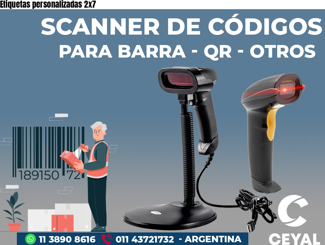 Etiquetas personalizadas 2x7